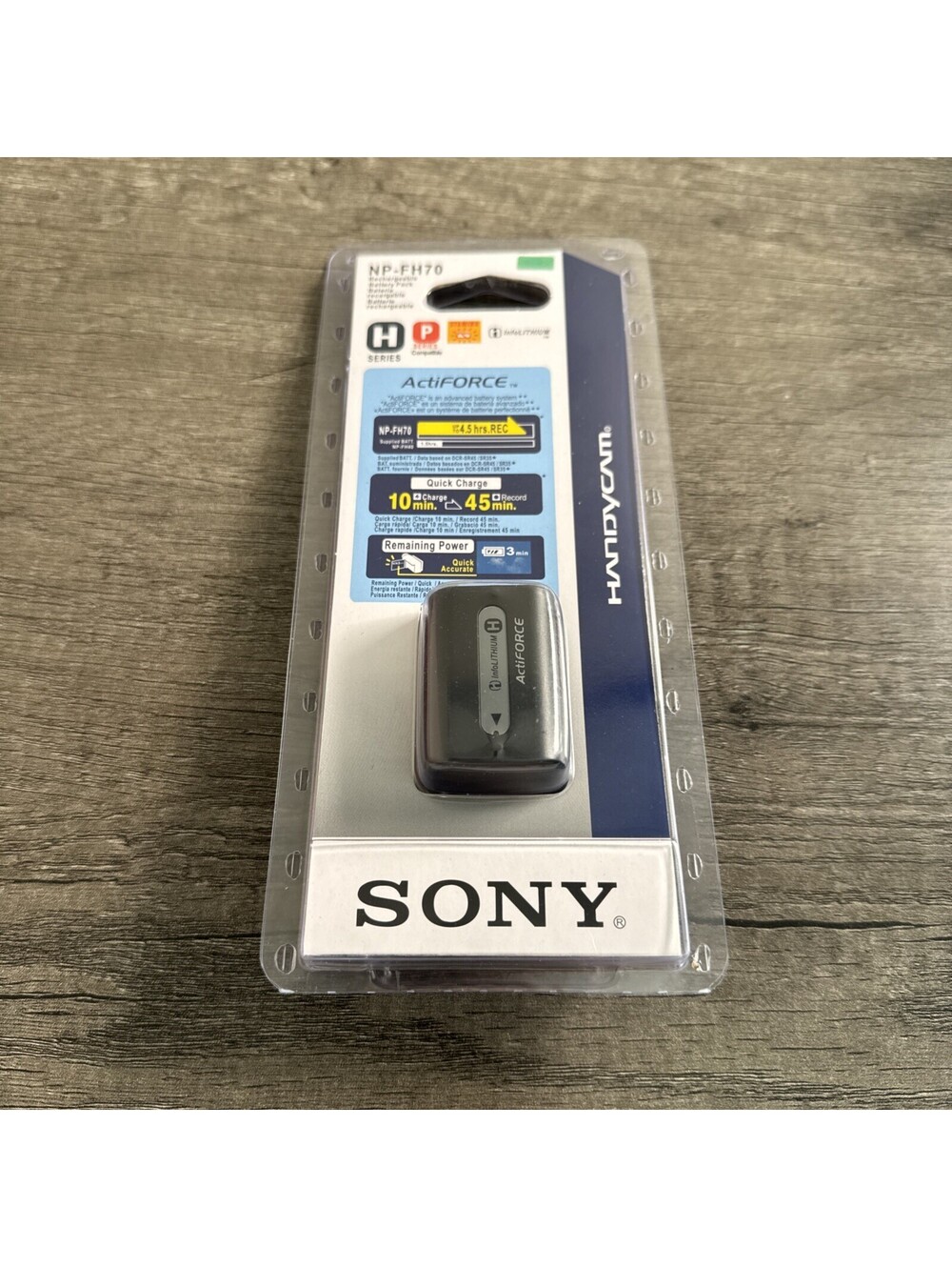 Sony NPFH70 H Series Actiforce Hybrid InfoLithium Battery for most Sony Camcorde